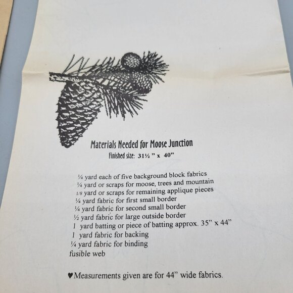 Moose Junction Wildlife Quilt Pattern McKenna Ryan Pine Needles 31.5 x 40 - Picture 5 of 5